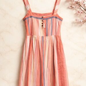 Free People Multicolor Striped Maxi Dress